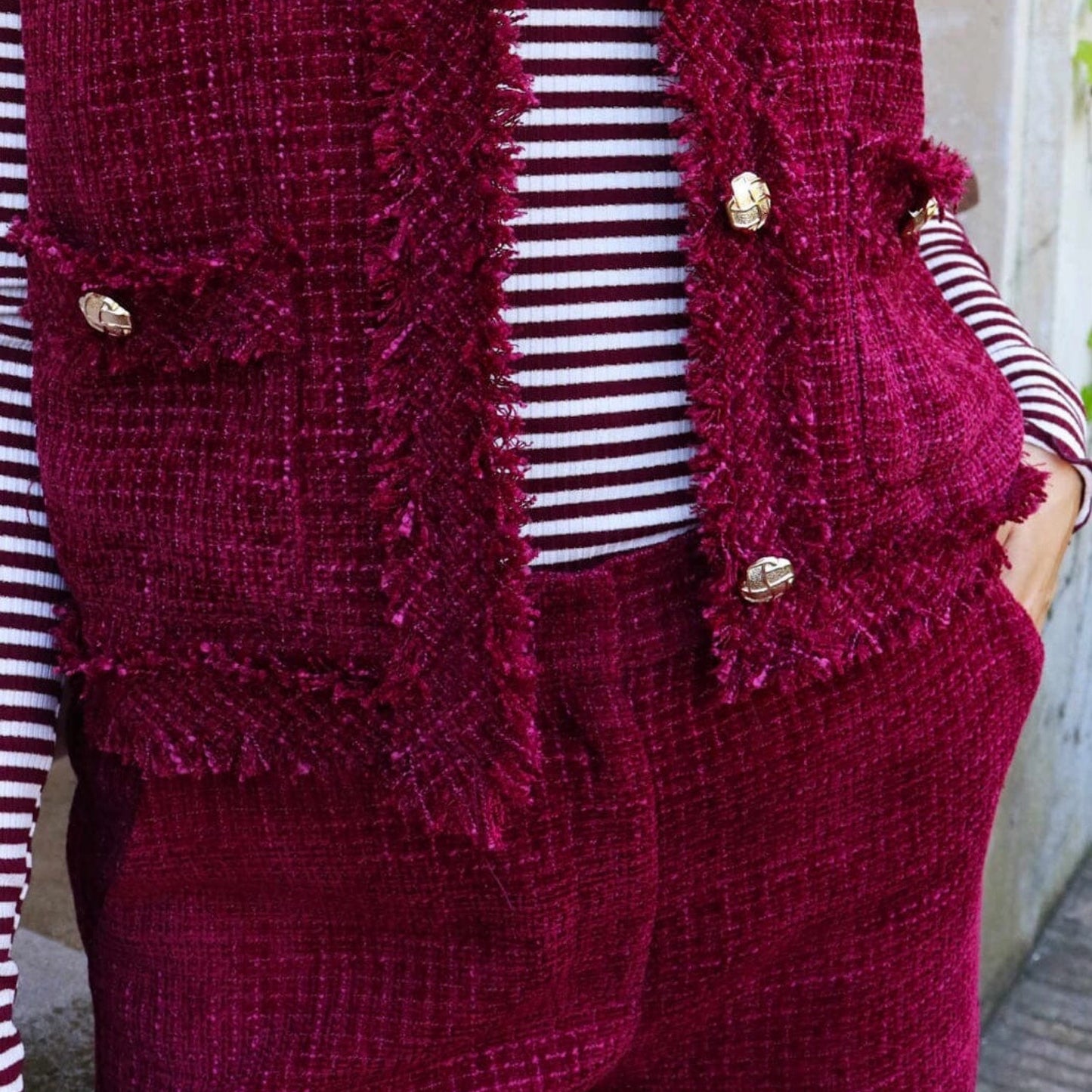 Liberte - Coco vest - Bordeaux - Merle og Wilde ApS