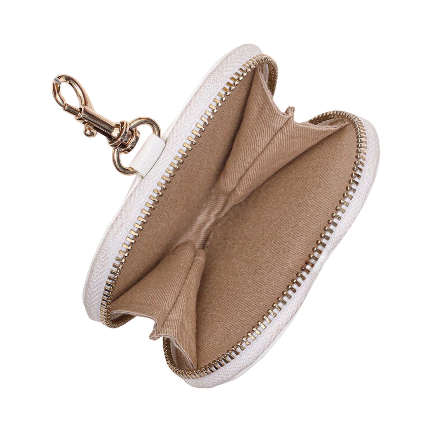 Nunoo - Heart Coin pocket florence White w. Gold - Merle og Wilde ApS