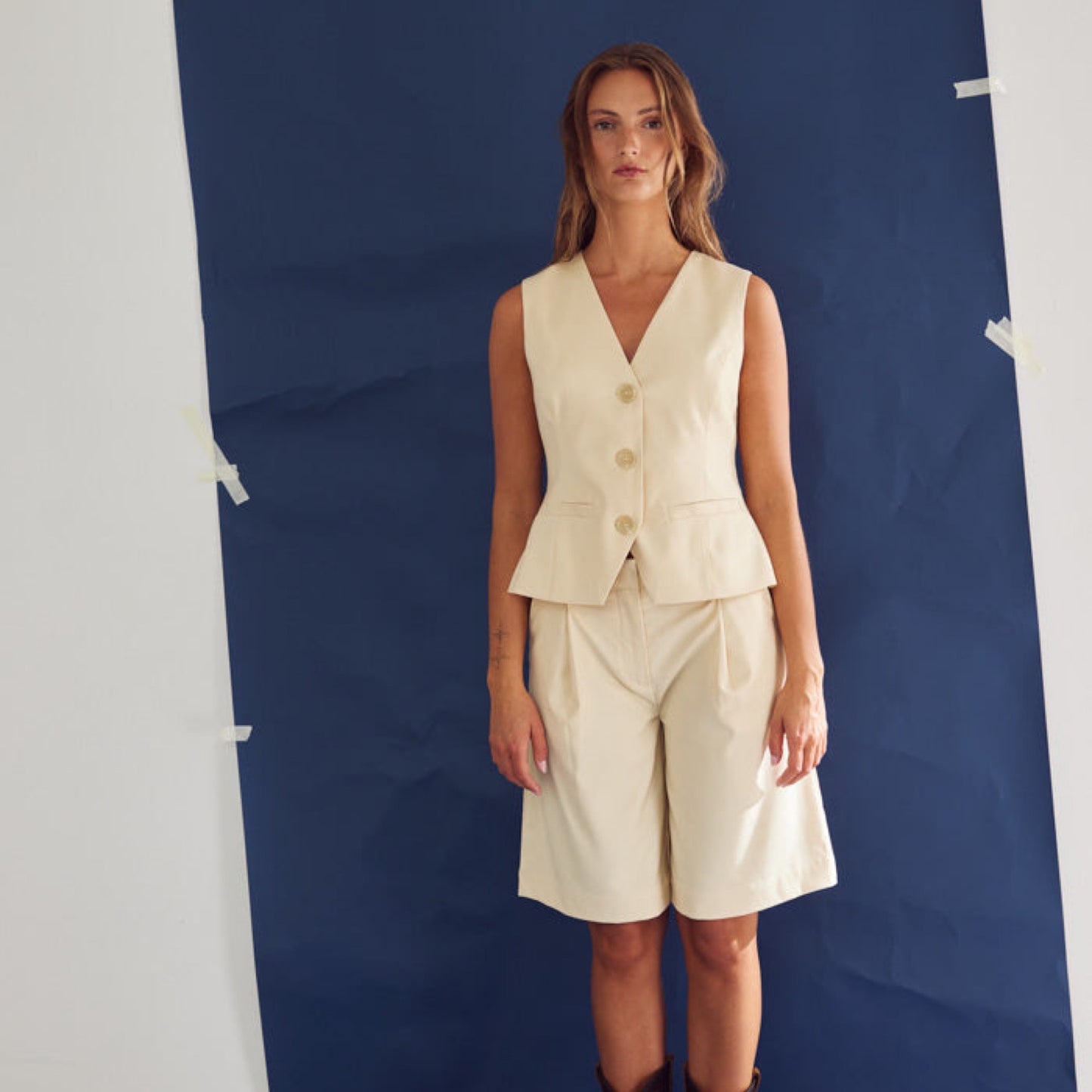 Noella - Kasaundra vest - Butter - Merle og Wilde ApS