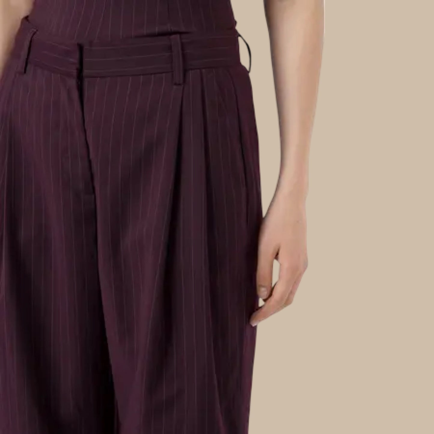 YAS - Yasburla HMW pant - Ex - port royale w. Pinstripe - Merle og Wilde ApS