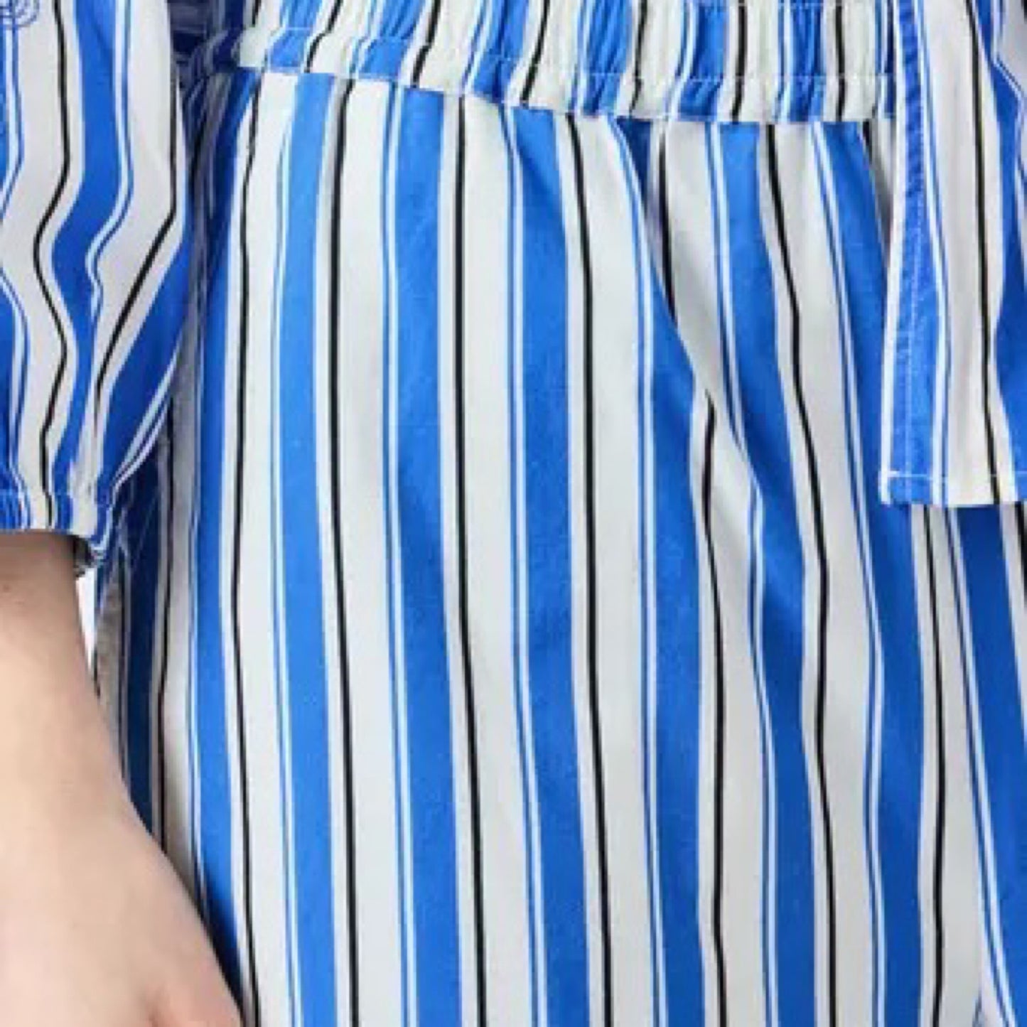 YAS - Yastimo HW pant s - Blue/white - Merle og Wilde ApS