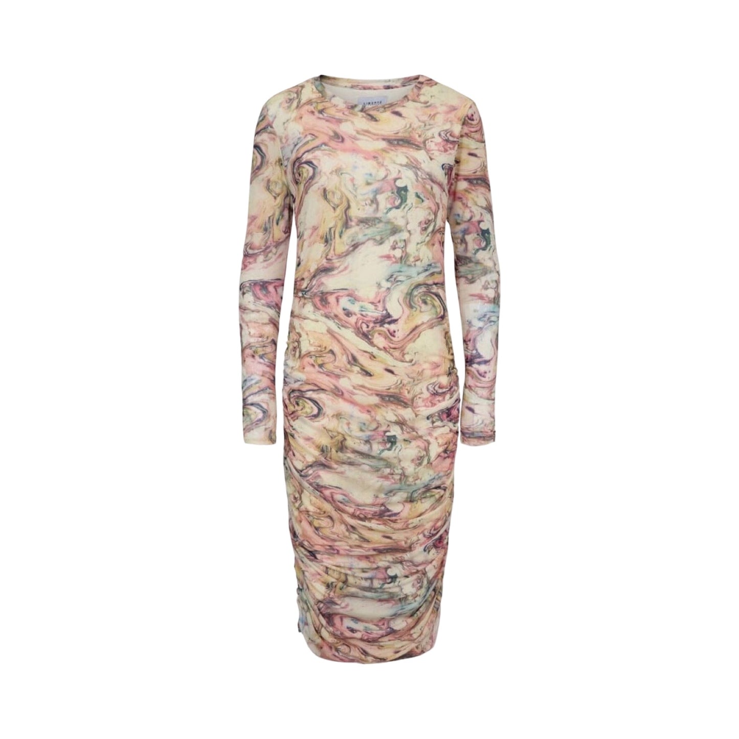 Preorder Maj - Liberte - Mesh - Ls - long - Dress - Multi marble - Merle og Wilde ApS