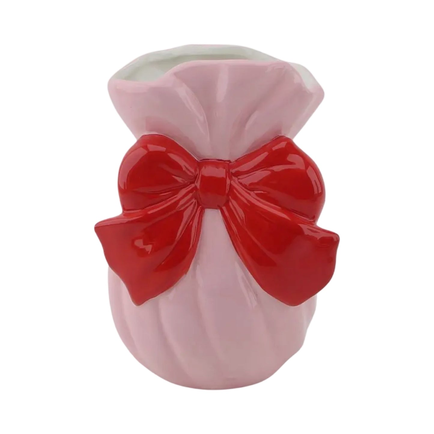 Housevitamin - vase med sløjfe - rosa/rød - Merle og Wilde ApS