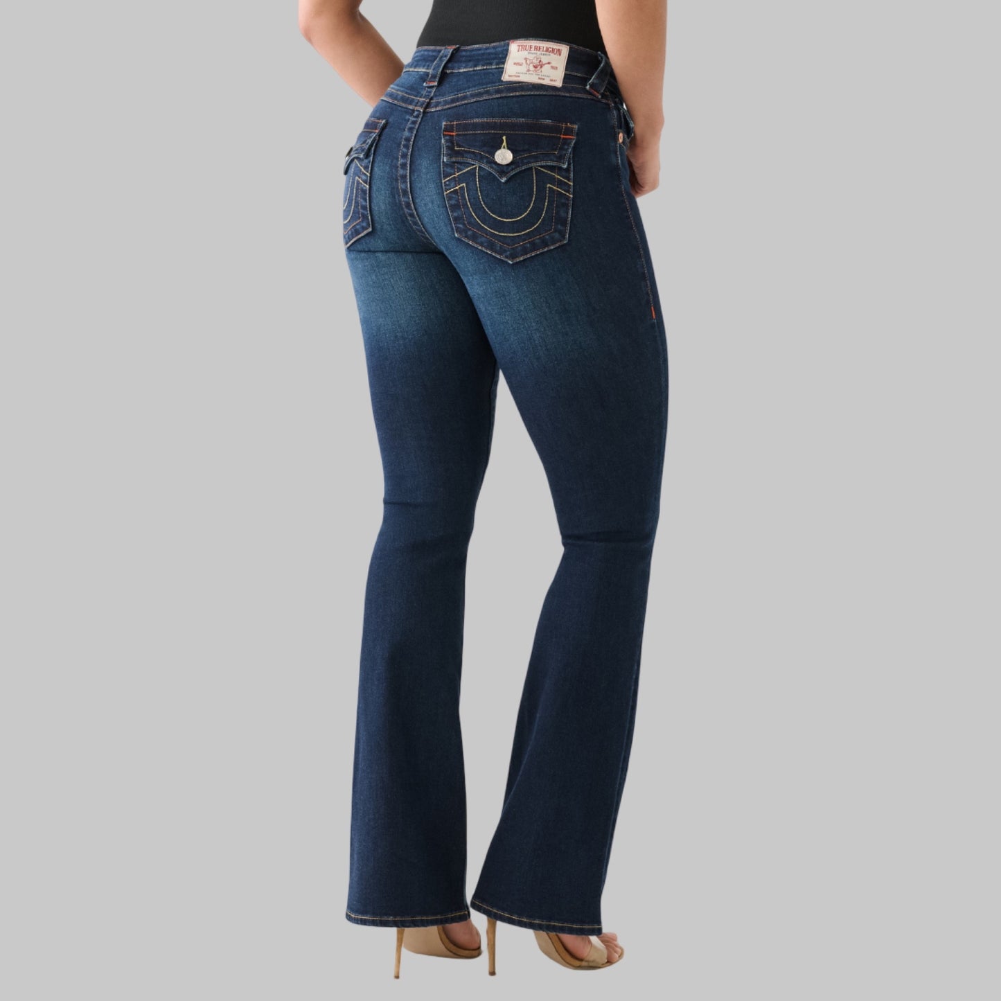 True religion - jeans becca mid rise boot cut flap - Muddy Waters - Merle og Wilde ApS