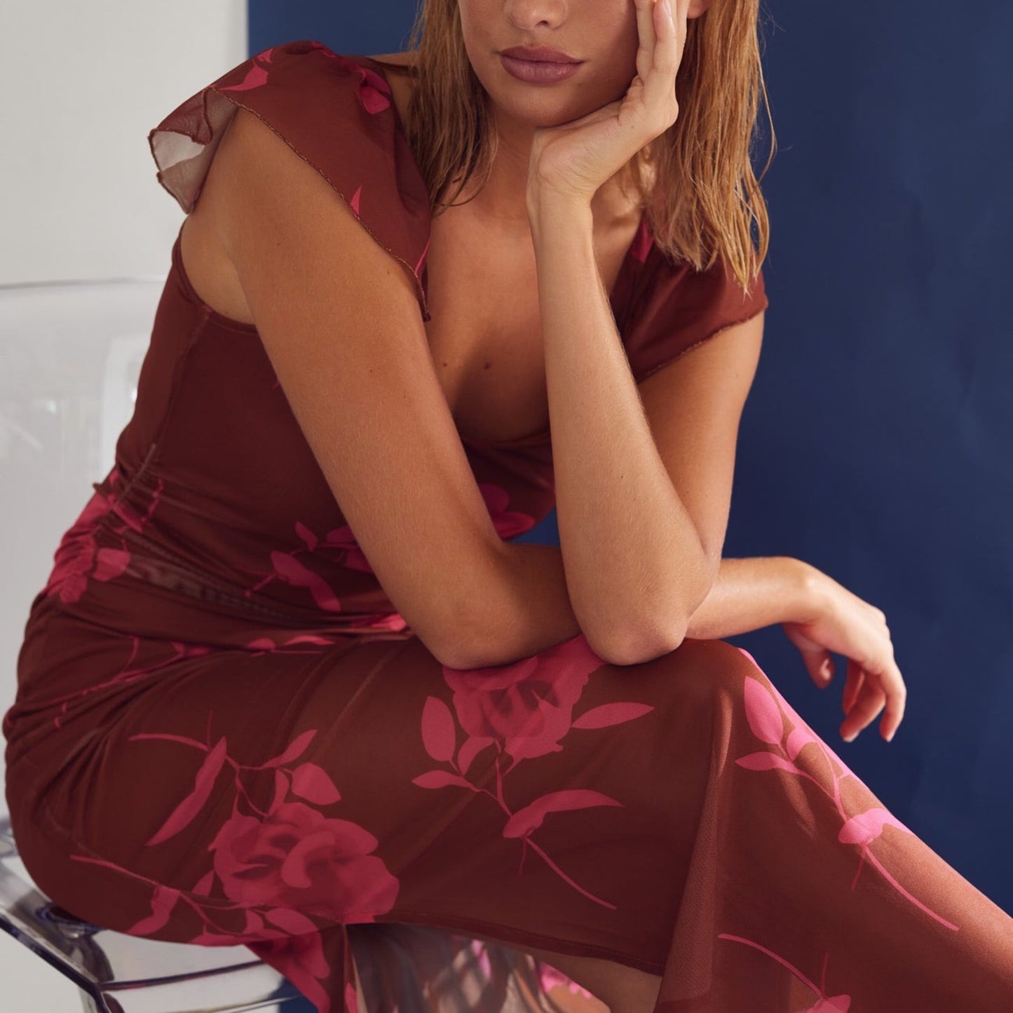 Noella - Lauryn Dress Cassie Brown print - Merle og Wilde ApS