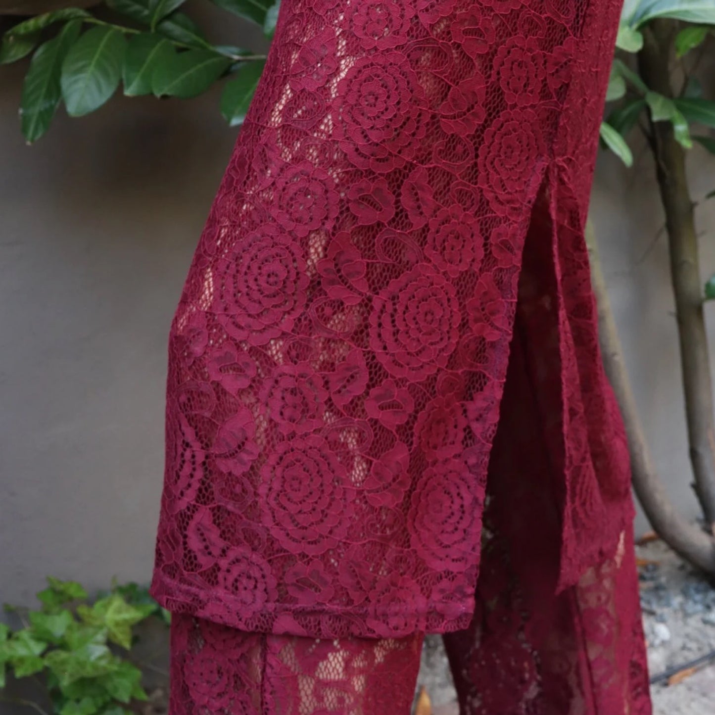 Liberte - Lacy pants - Bordeaux lace - Merle og Wilde ApS