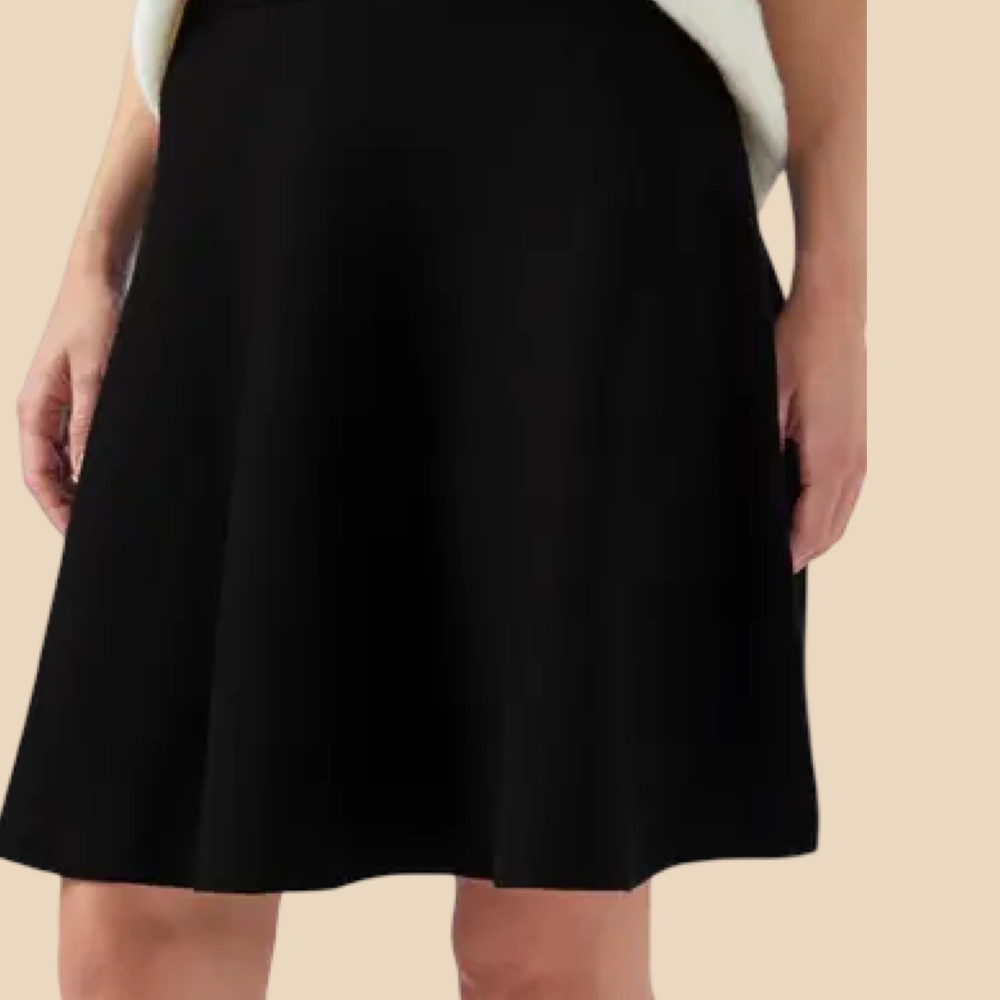 YAS - Yasfonny HW knit skirt s. Noos - Black - Merle og Wilde ApS