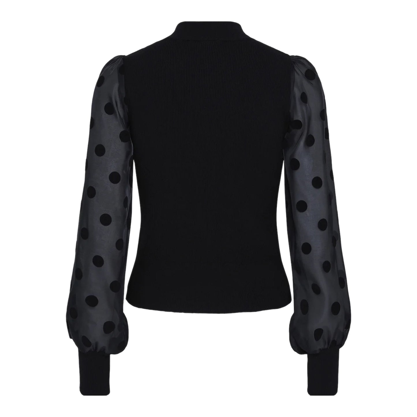 Y.A.S - Yas dotme LS Knit pullover s. Noos - Black - Merle og Wilde ApS