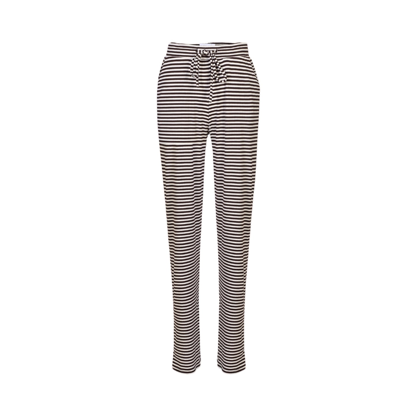 Liberte - Natalia - stright - pants - Brown/creme - Merle og Wilde ApS