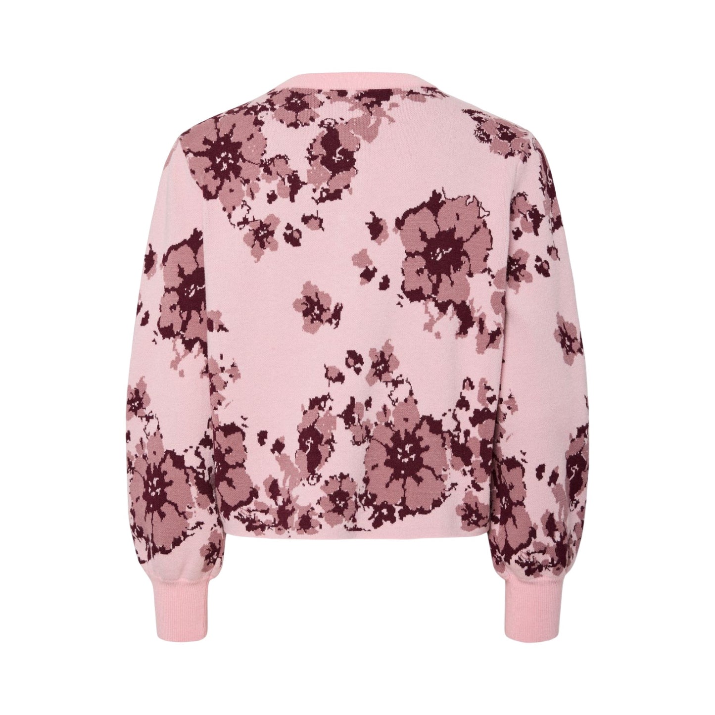 YAS - Yascharlotte Ls knit cardigan - Orchid pink Charlotte print - Merle og Wilde ApS