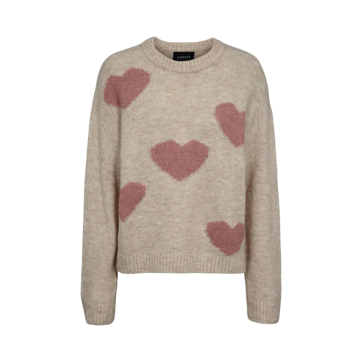 Liberte - Fro Heart pullover - Ivory Rose heart