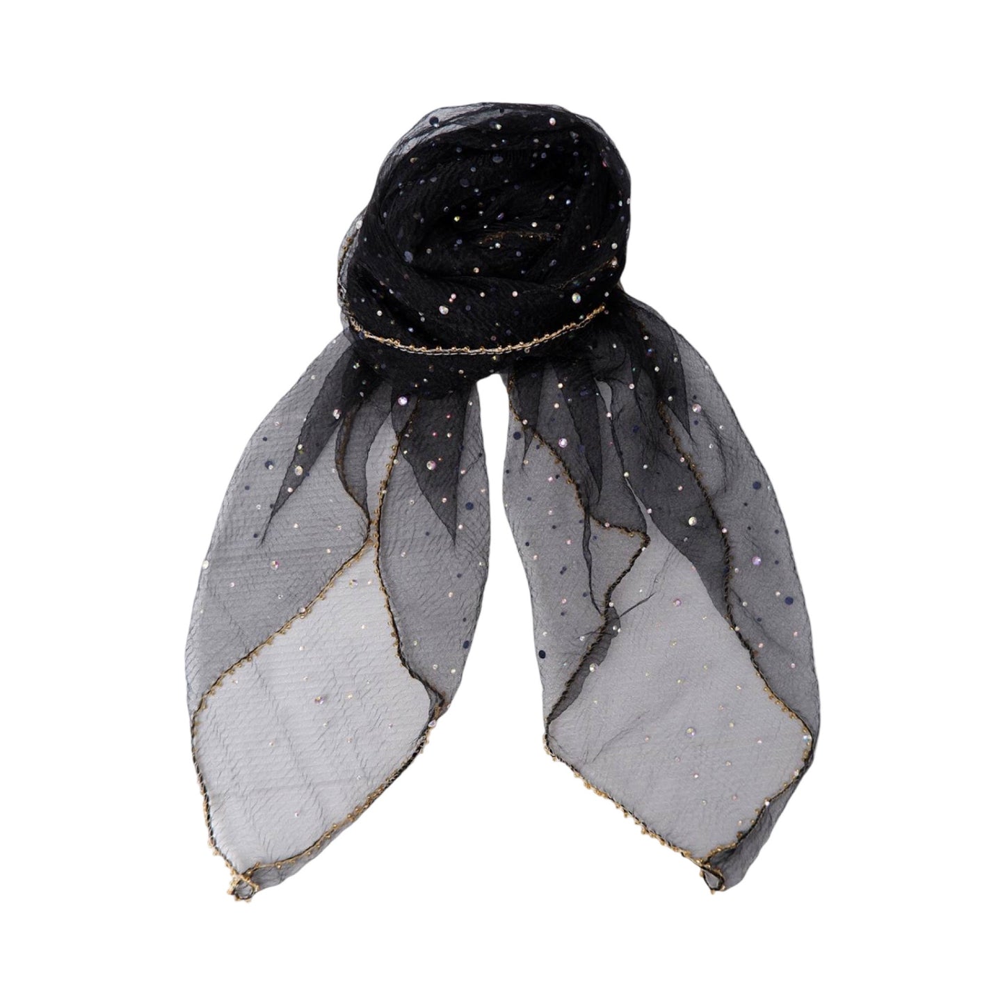 Black colour - BCardenia mini scarf med rhinestone - Merle og Wilde ApS
