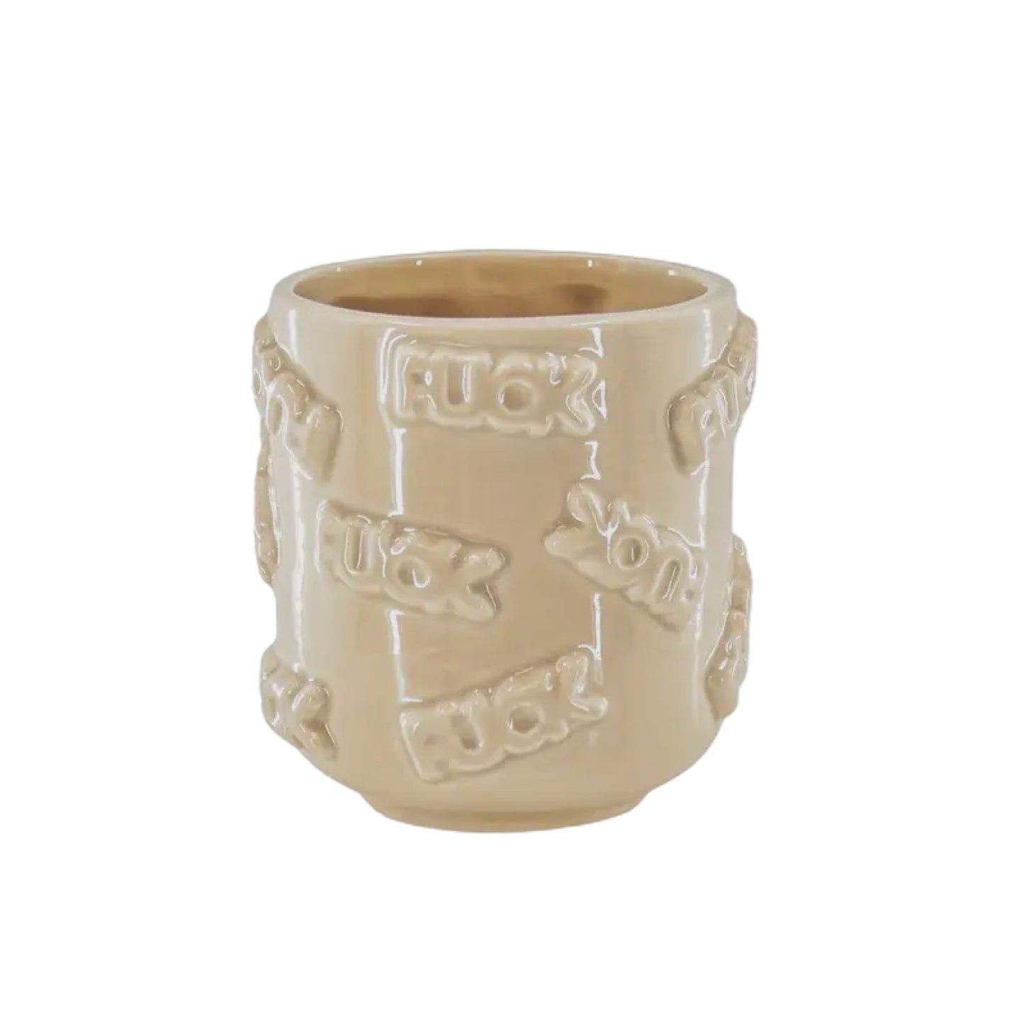 Housevitamin - Fuck - keramik kop/potte - Beige - Merle og Wilde ApS