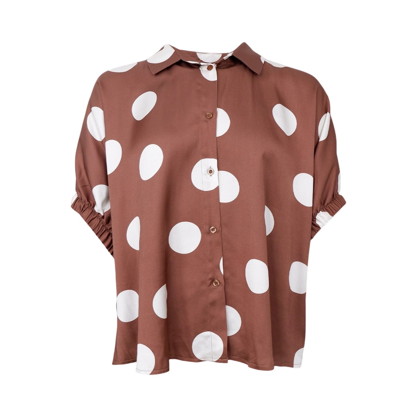 Black colour - Bcmabel shirt blouse - Mocca dot - Merle og Wilde ApS