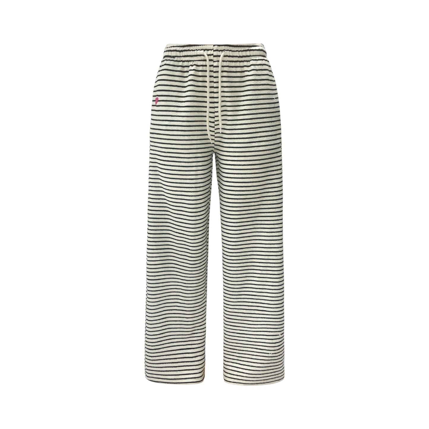 Preorder dec. - Liberté - sus - wide - pants - Black creme stripe - Merle og Wilde ApS