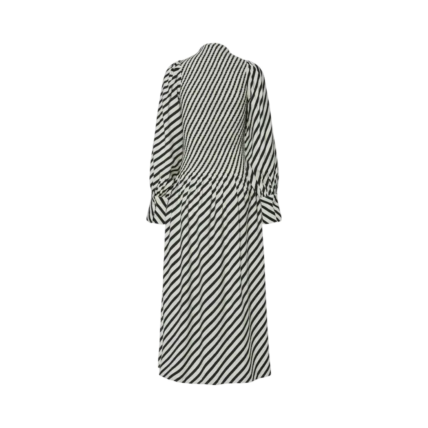 YAS - Yasdiala LS Long dress - sort/hvid striber - Merle og Wilde ApS
