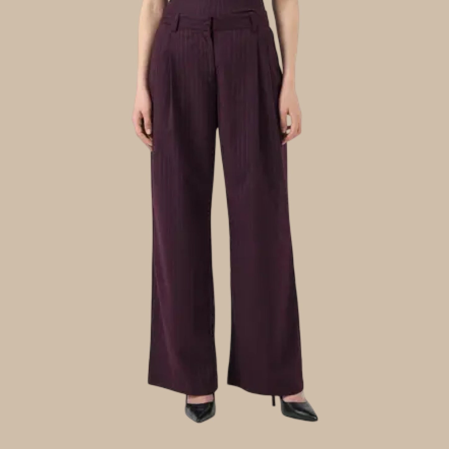 YAS - Yasburla HMW pant - Ex - port royale w. Pinstripe - Merle og Wilde ApS