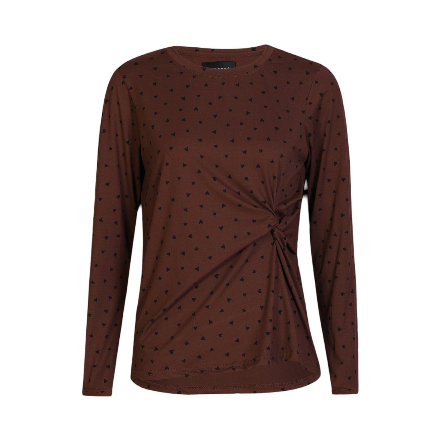 Preorder dec. - Liberté - Alma - ls - twist - top - Brown Black Heart - Merle og Wilde ApS