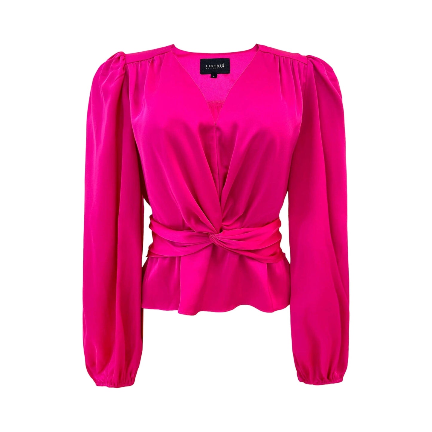 Liberte - Tiki Ls twist blouse - pink - Merle og Wilde ApS