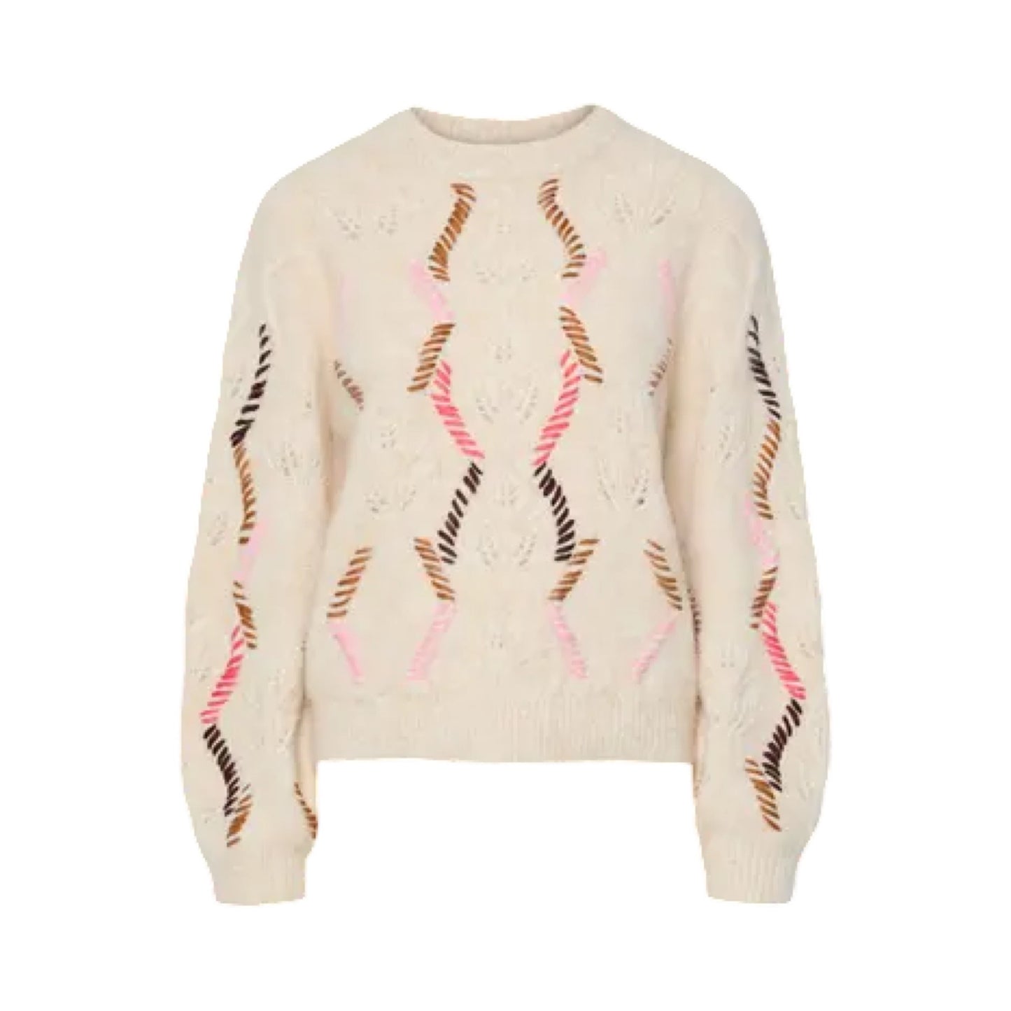 YAS - Yasgabbi LS knit. Pullover s. - Birch/melange - Merle og Wilde ApS