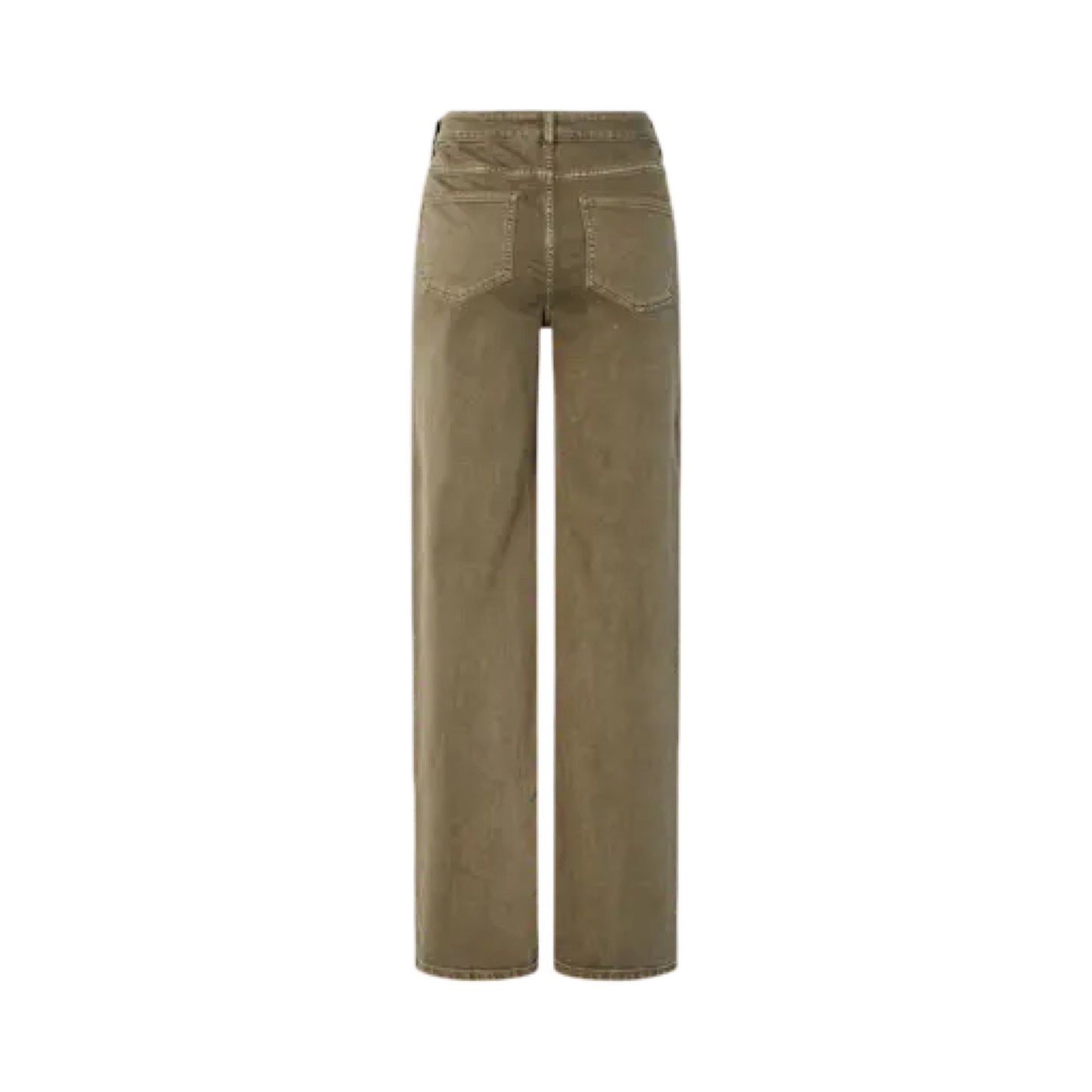 Pieces - PCsilke mw wide colored jeans Noos Bc - Military Oliver - Merle og Wilde ApS
