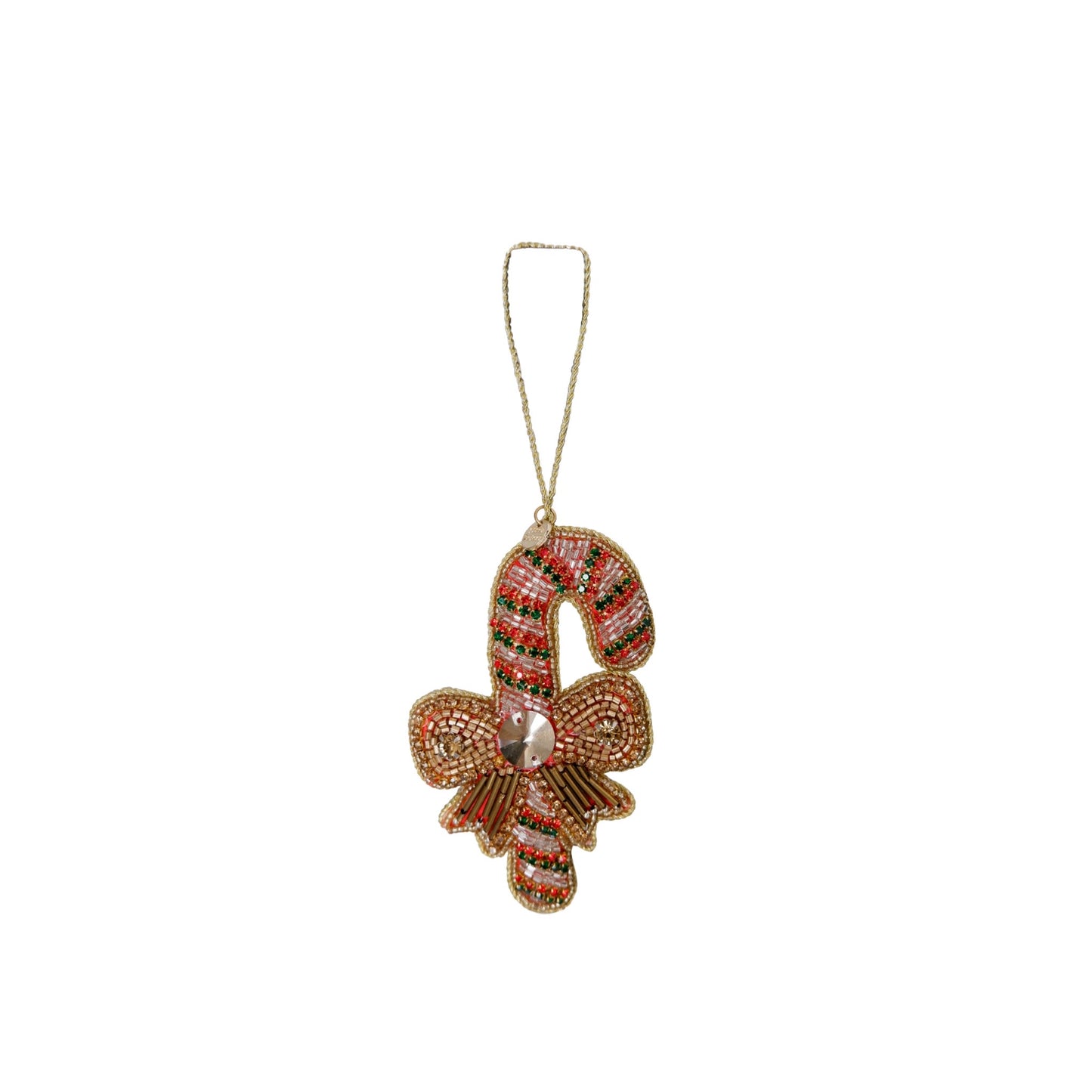 Black Colour - BCcandy cane Christmas ornament - Gold