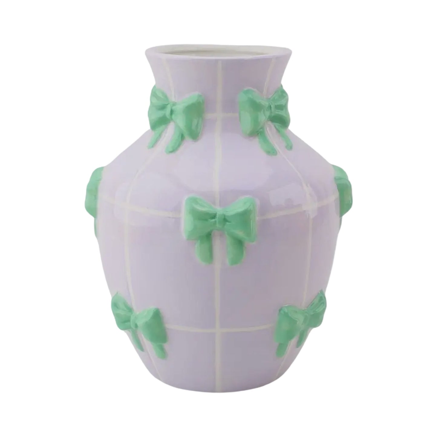 Housevitamin - Vase med sløjfer - lilla/mint - Merle og Wilde ApS