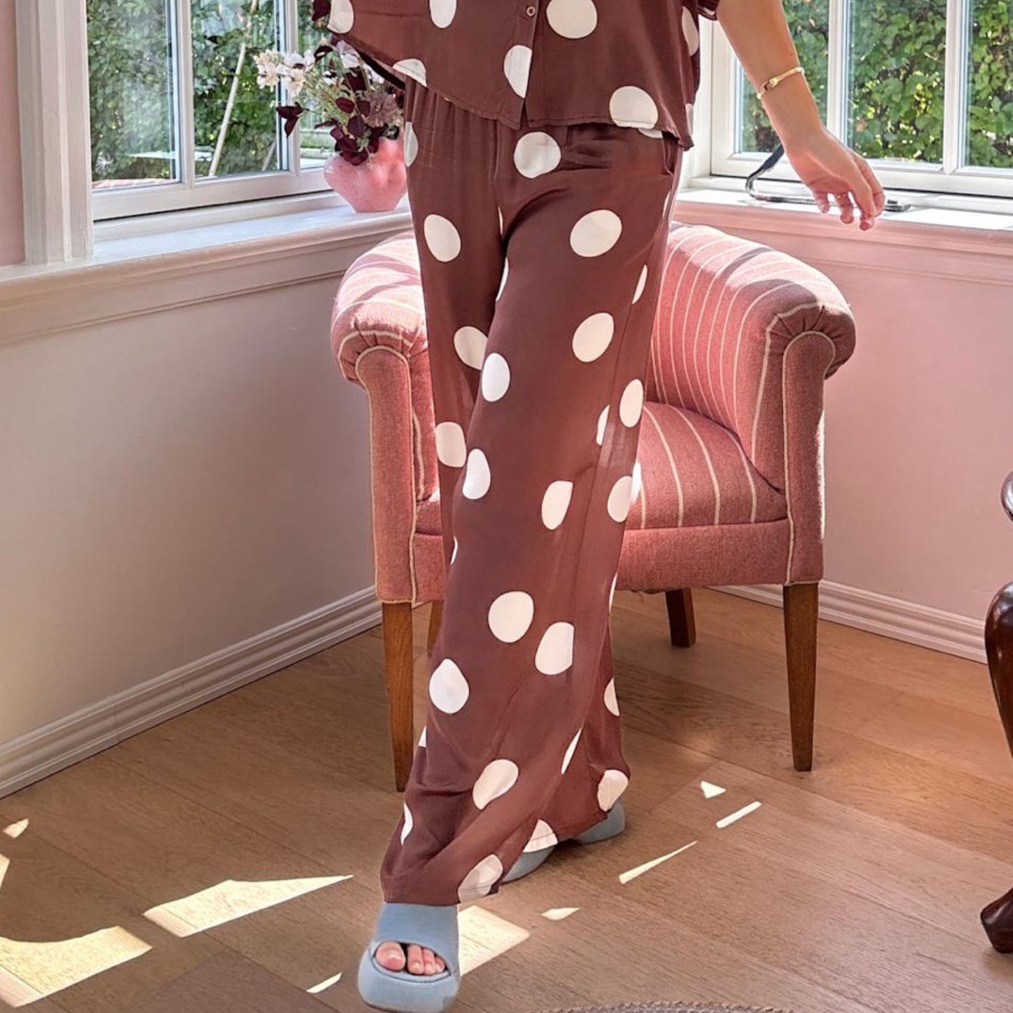 Black colour - Bcmabel pants - mocca dot - Merle og Wilde ApS