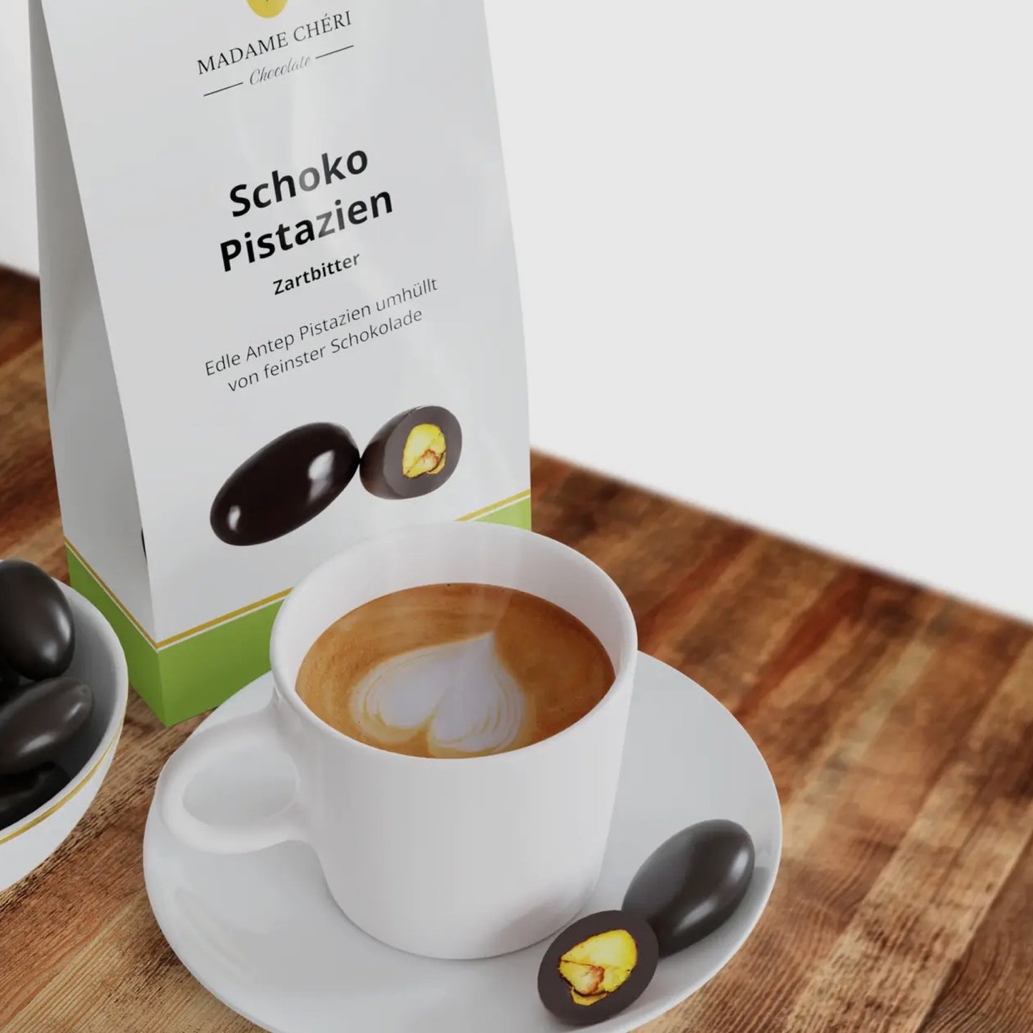 Pistacie Drageer - Mørkt chokolade - Merle og Wilde ApS