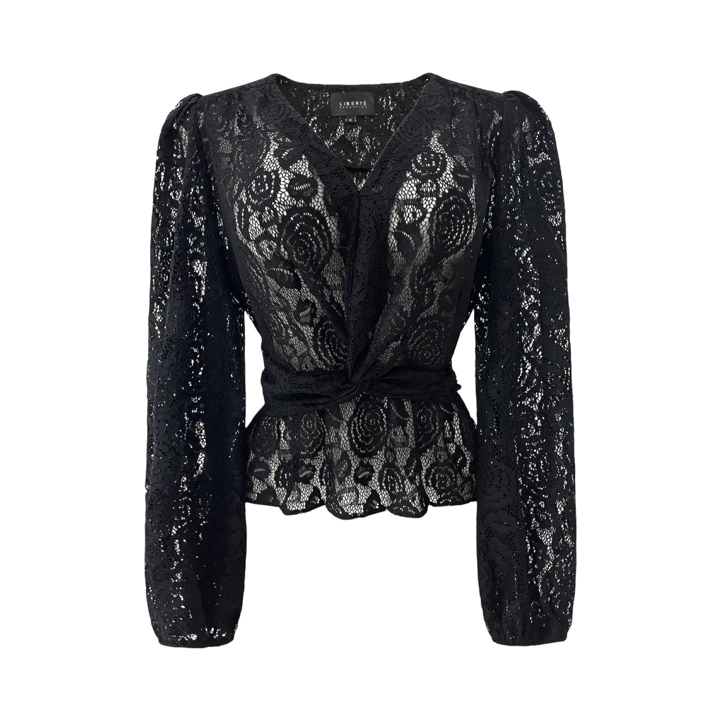 Liberte - Tiki LS Twist Blouse - Black lace - Merle og Wilde ApS