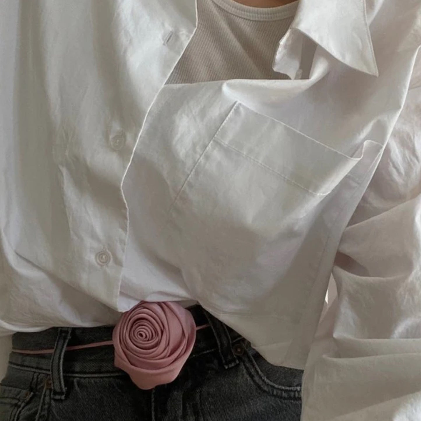 Pico - Satin rose string - Ivory