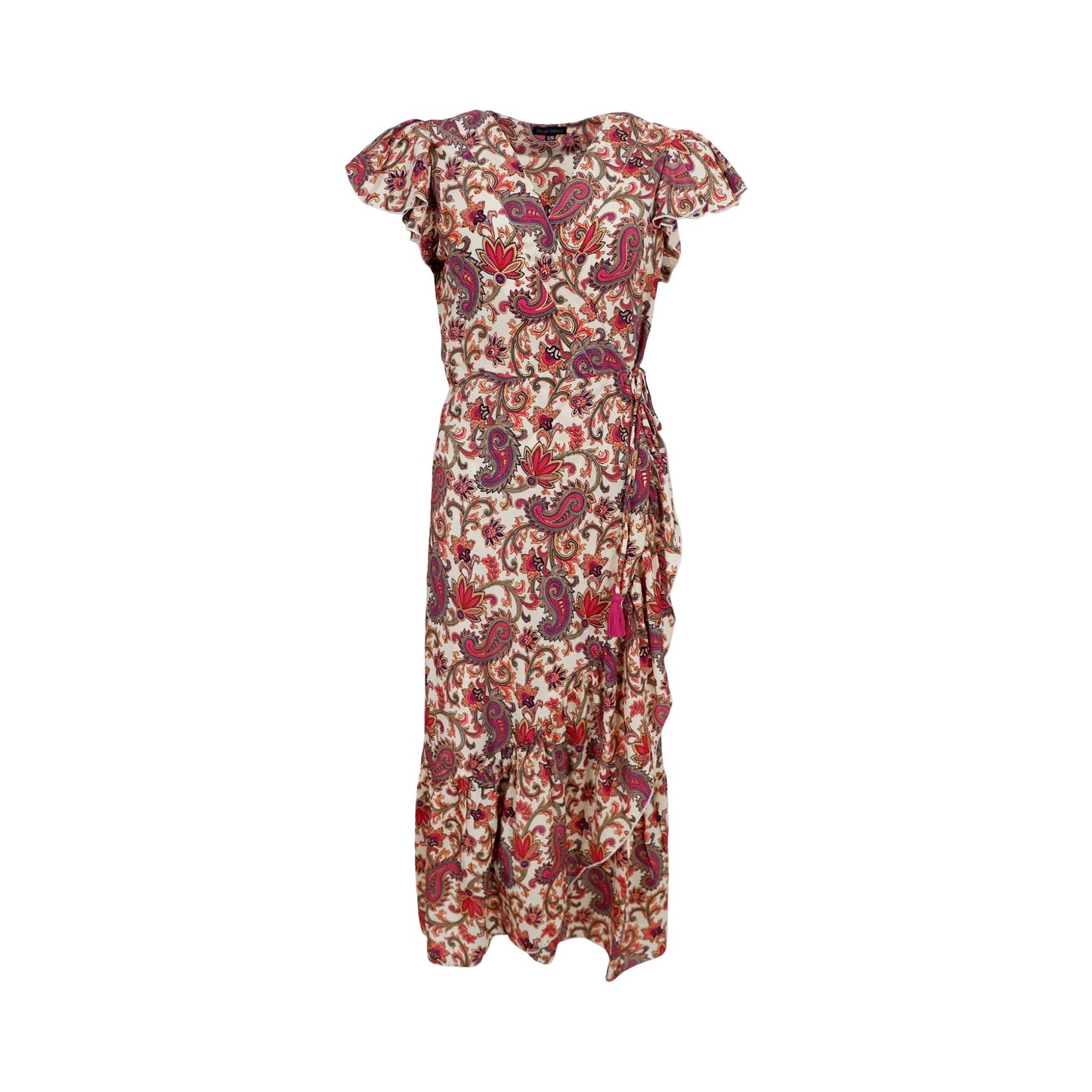 Black colour - BCluna flared wrap dress - vivid rouge - Merle og Wilde ApS