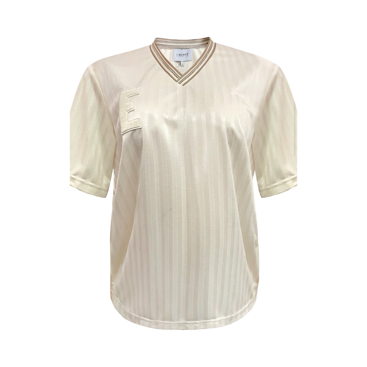 Preorder juni - Liberte - Felia - SS - Tshirt - Creme simili - Merle og Wilde ApS