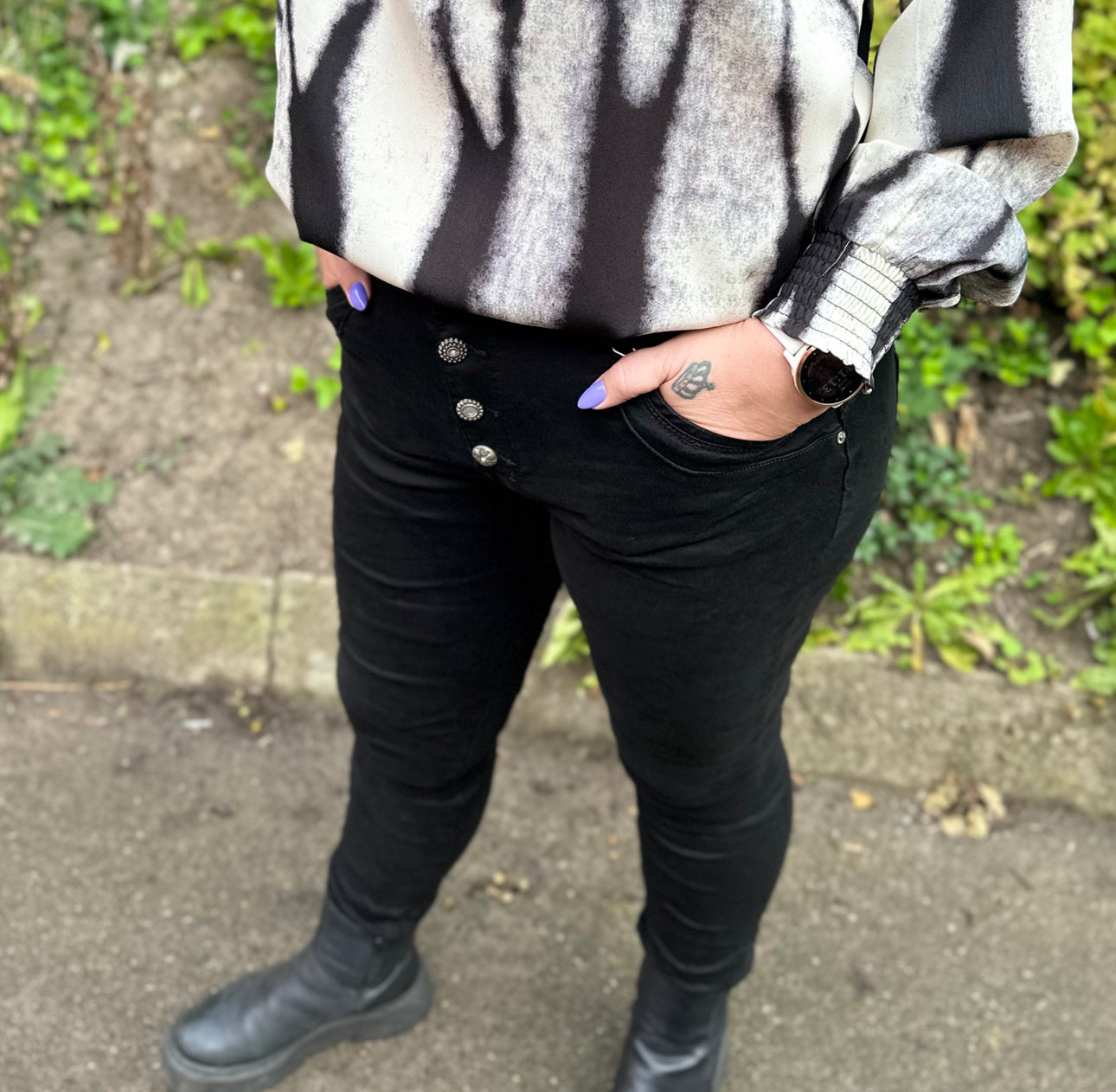 Marta du chateau - Betty jeans Black - MDC101