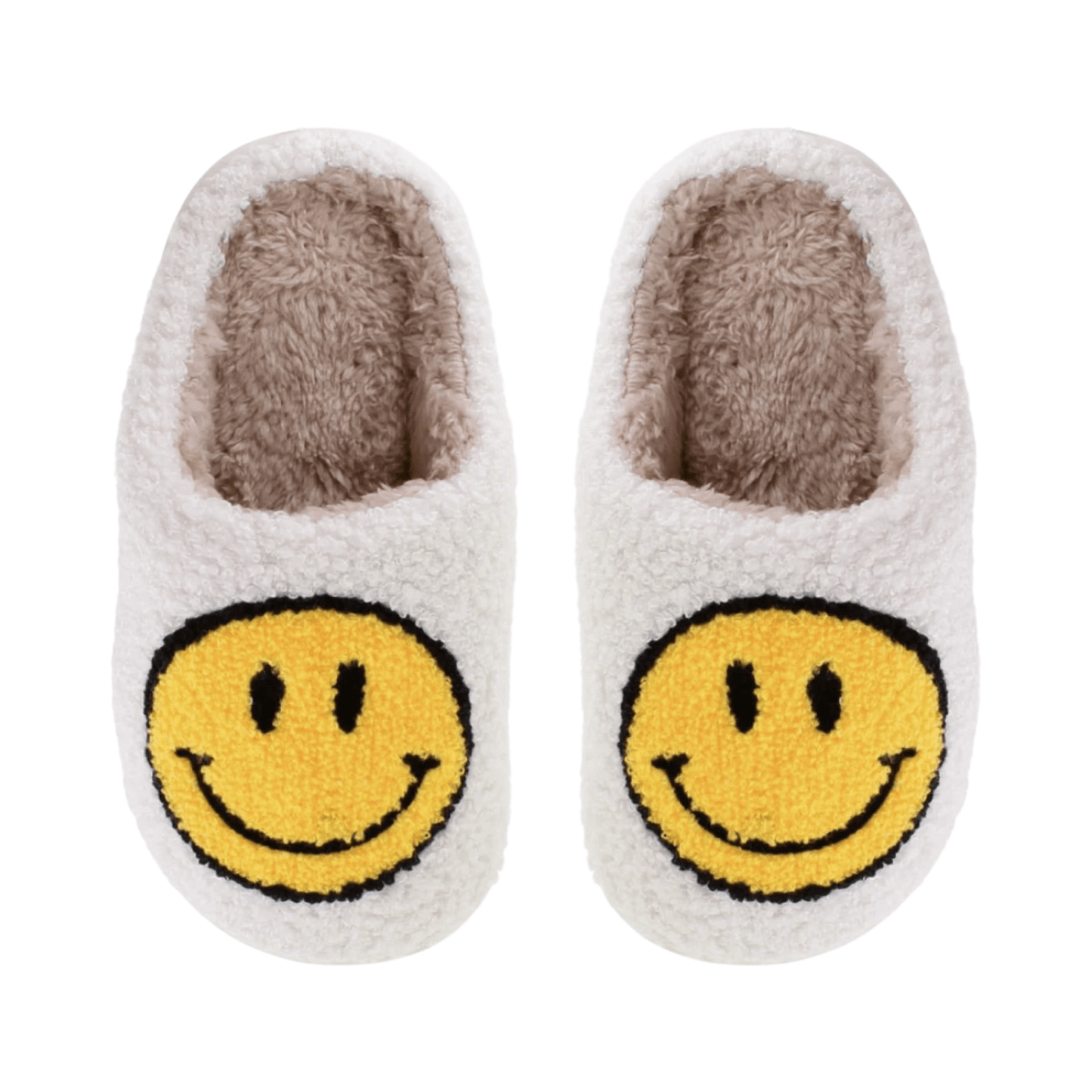 Bystær - Børn Smileys slippers - Hvid/gul - Merle og Wilde