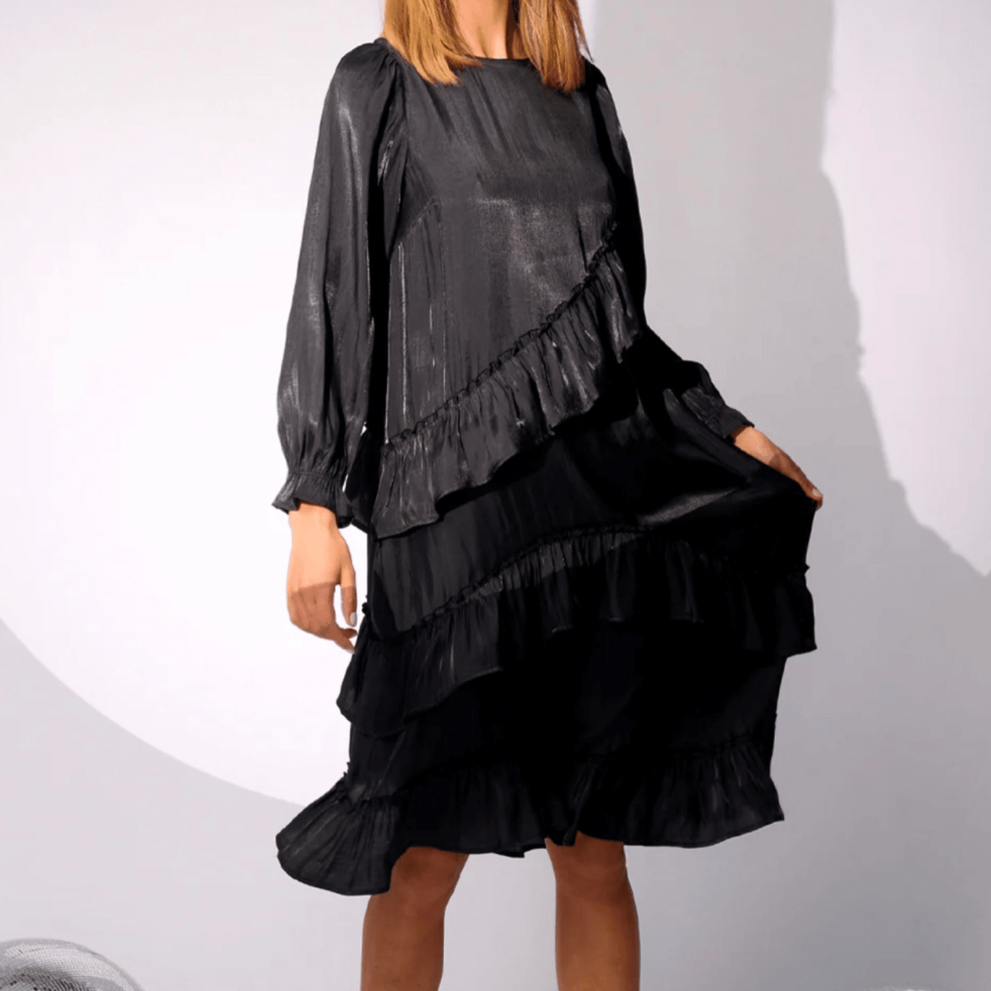 Noella - Sierra Frill Dress - Black - Merle og Wilde