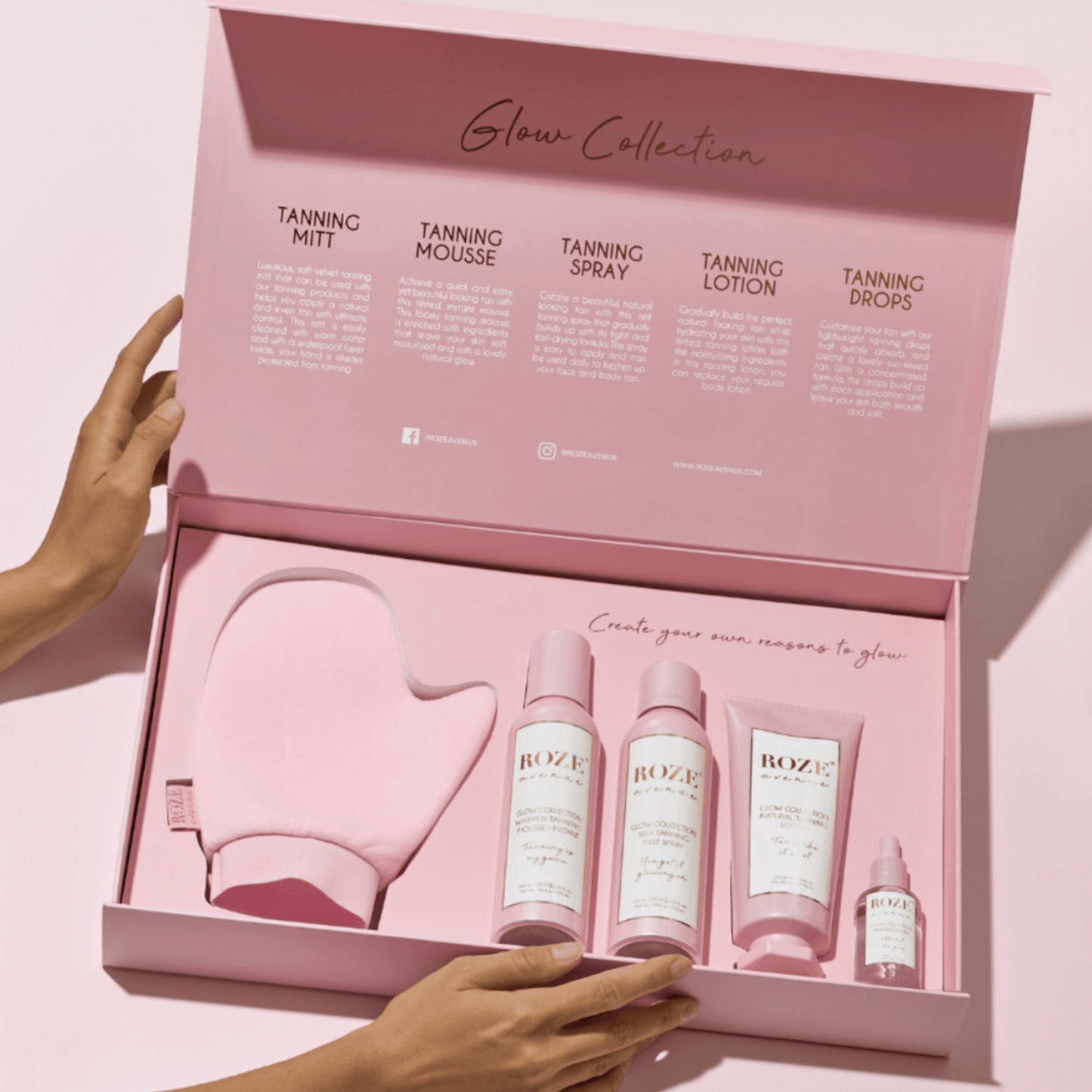 Roze Avenue - Glow collection tanning box - Limited edition - Merle og Wilde