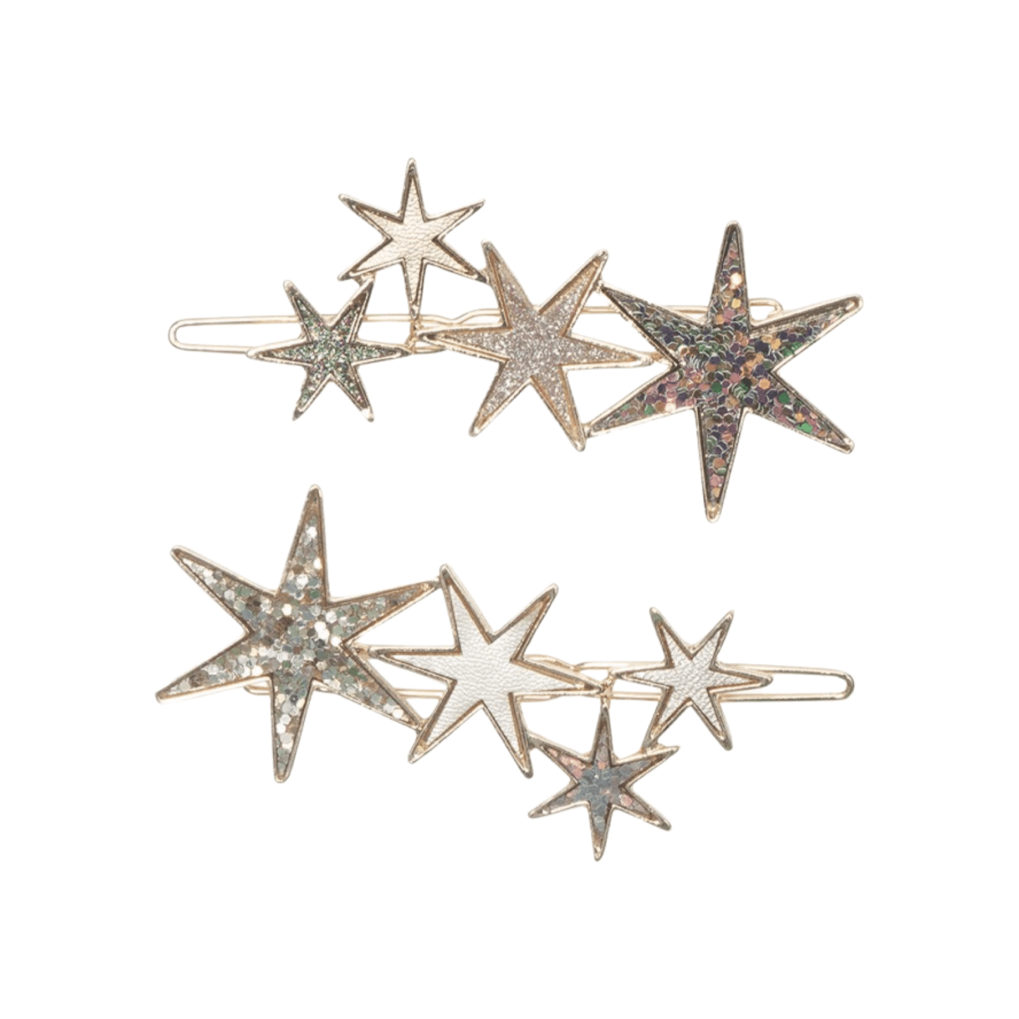 Mimi & Lula - 2 snap hårspænder constellation sparkle Christmas - Merle og Wilde