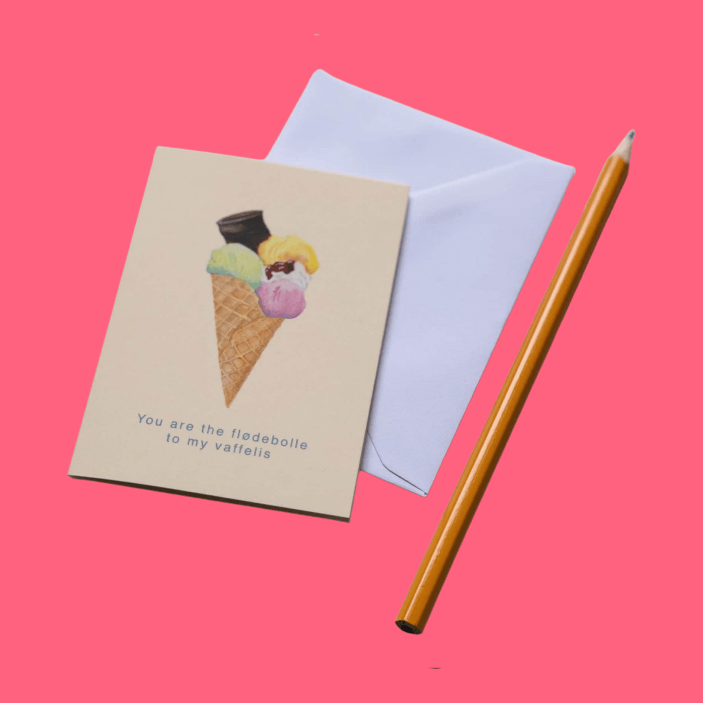 ALL BY VOSS - Flowercard A7 - Vaffelis - Merle og Wilde