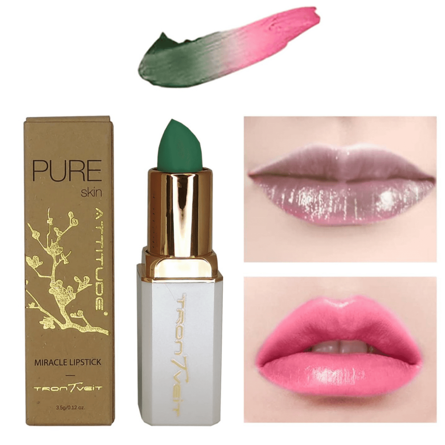 Tronveit - Pure skin Attitude Miracle lipstick - Green - Merle og Wilde