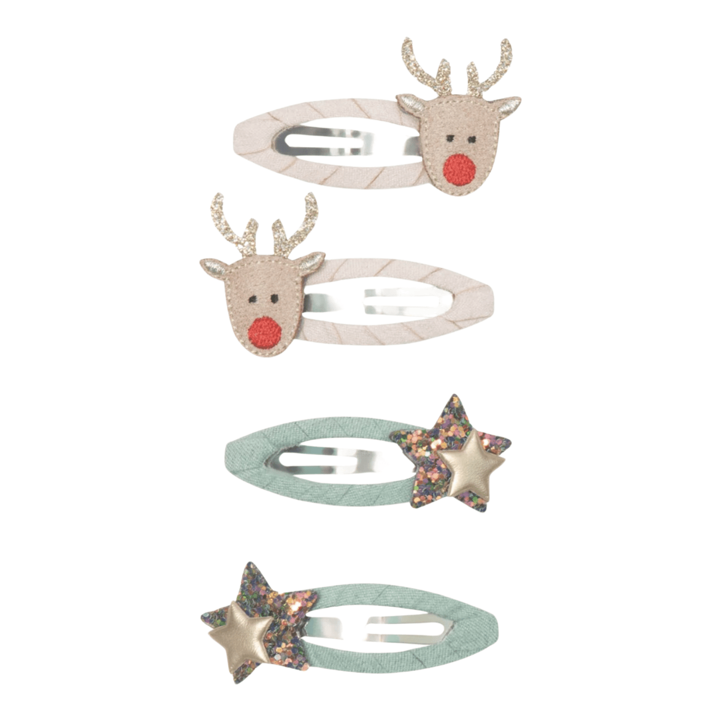 Mimi & Lula - 4 hårspænder med reindeer - Merle og Wilde