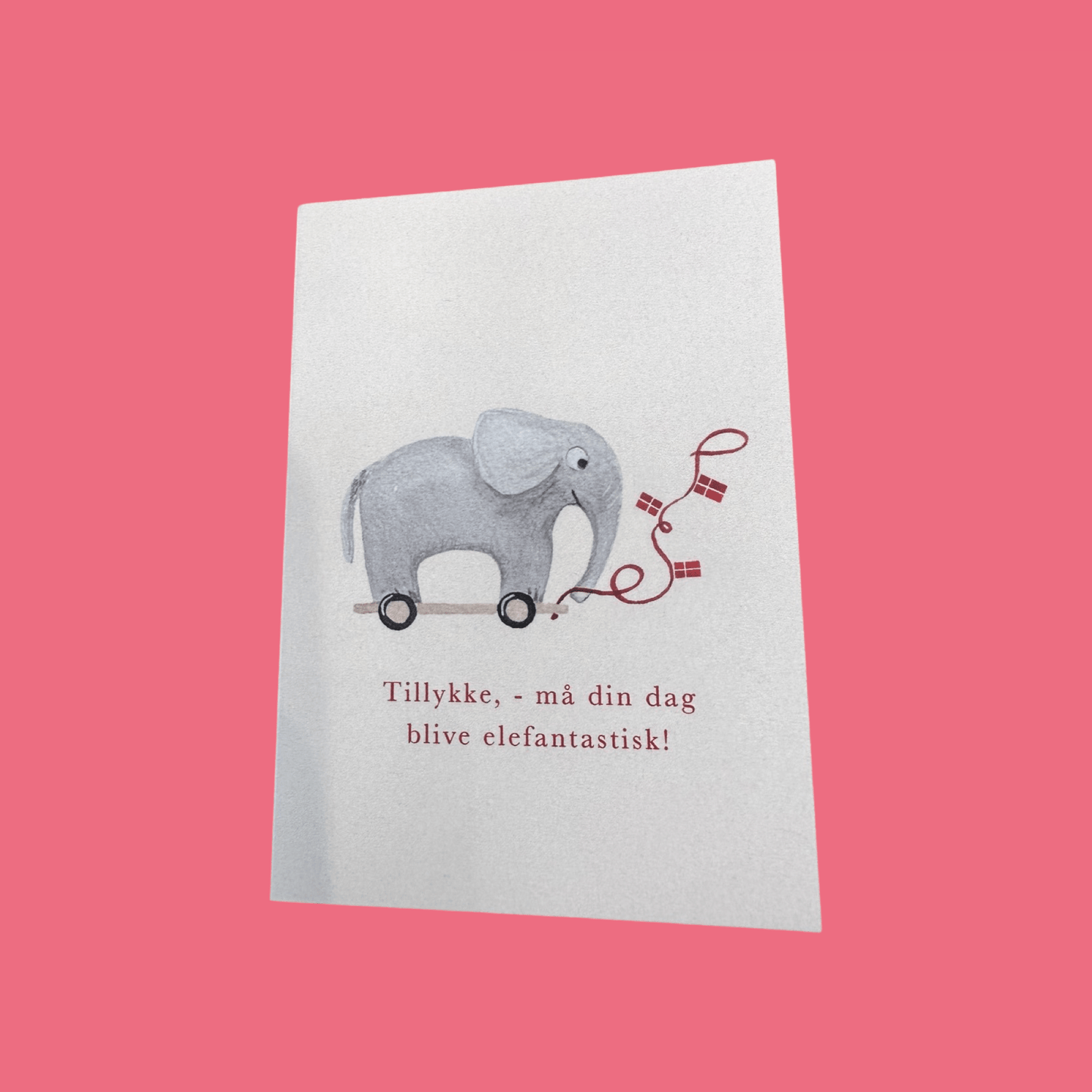 ALL BY VOSS - Flowercard A7 elefant fødselsdags kort - Merle og Wilde