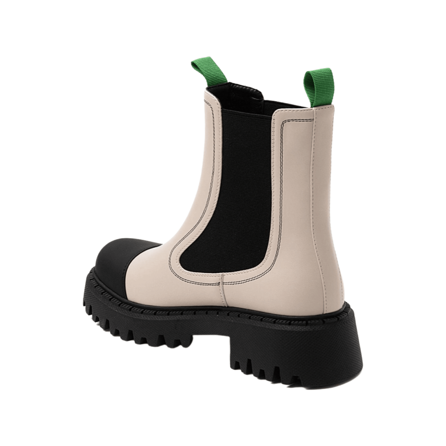 Ideal shoes - støvle - Creme/sort