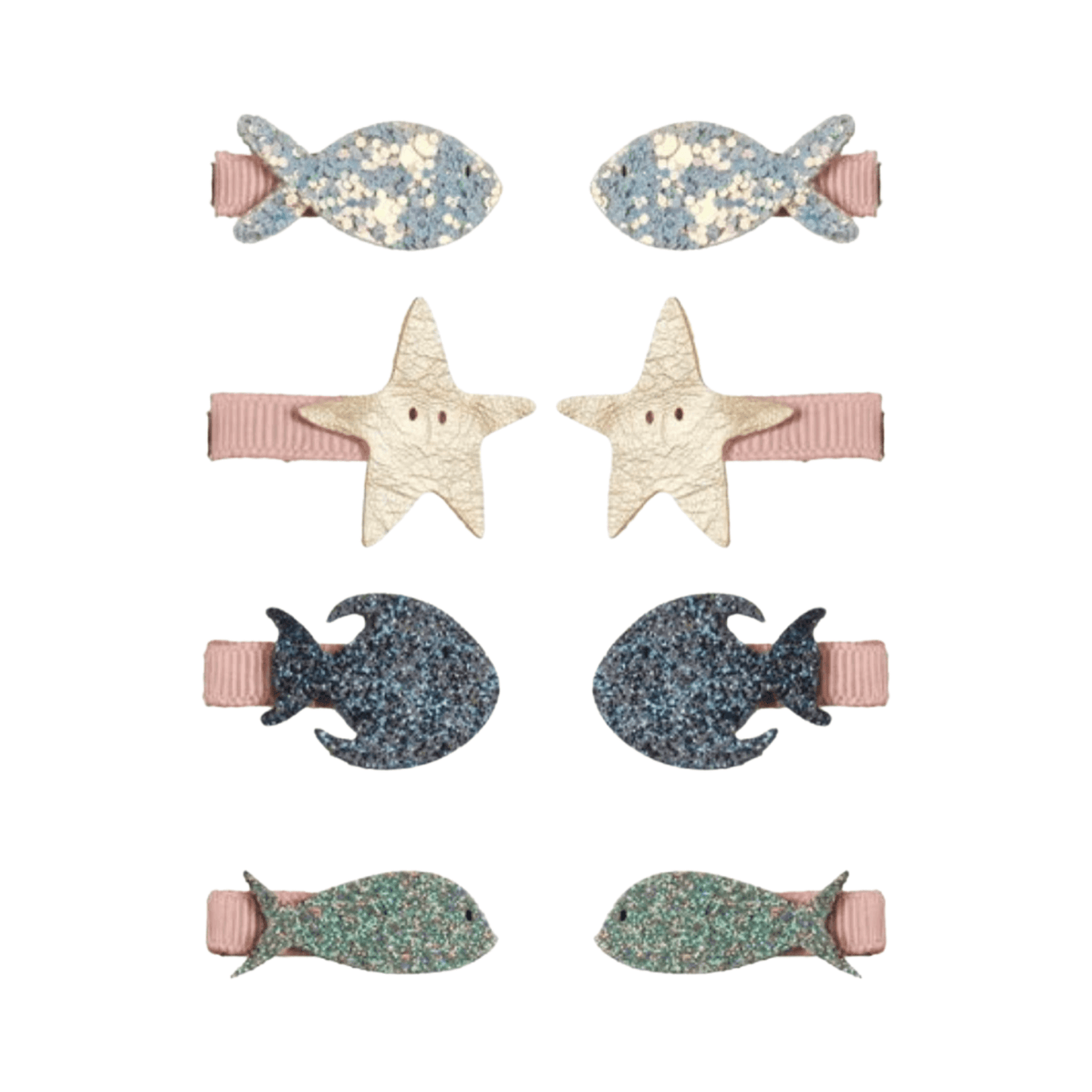 Mimi & Lula - 8 hairclips - mini little fish under the sea - Merle og Wilde