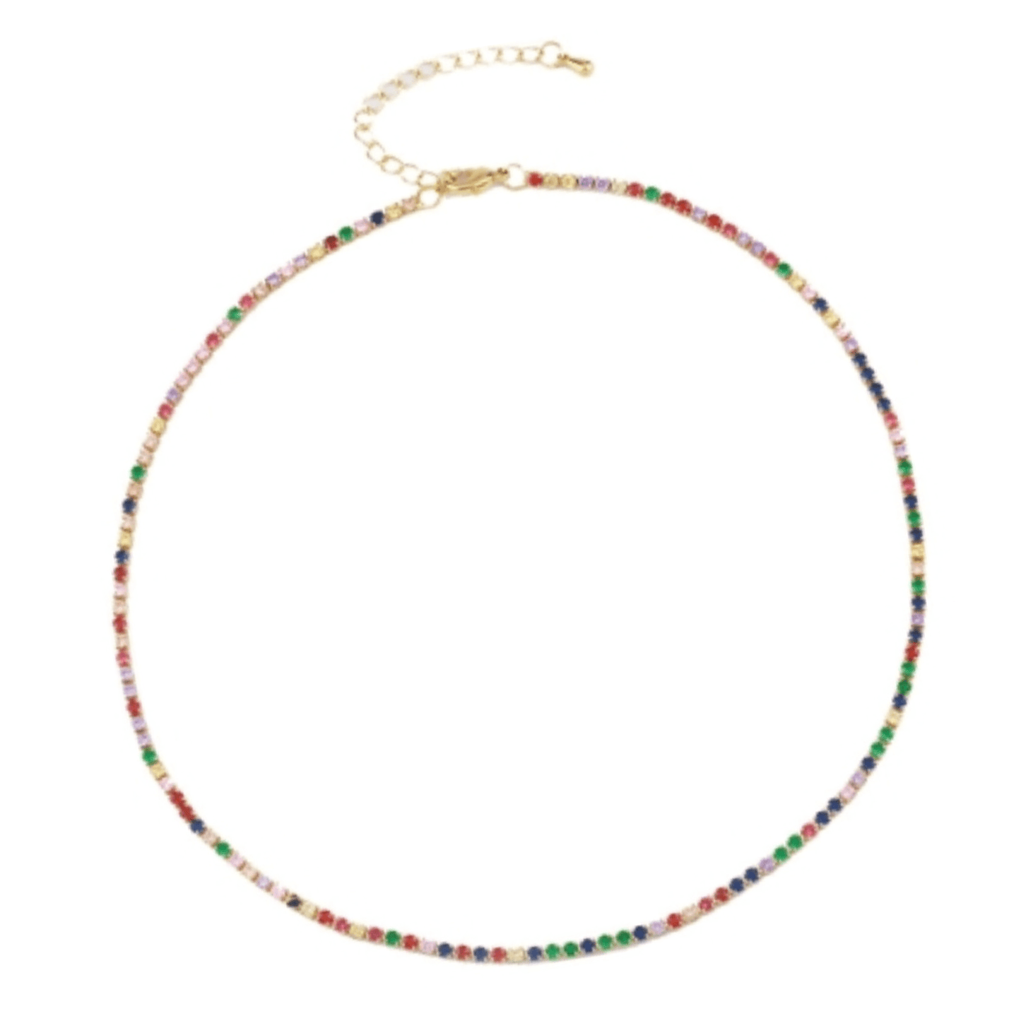 Just d’ lux - halskæde - multi farvet - 50 cm