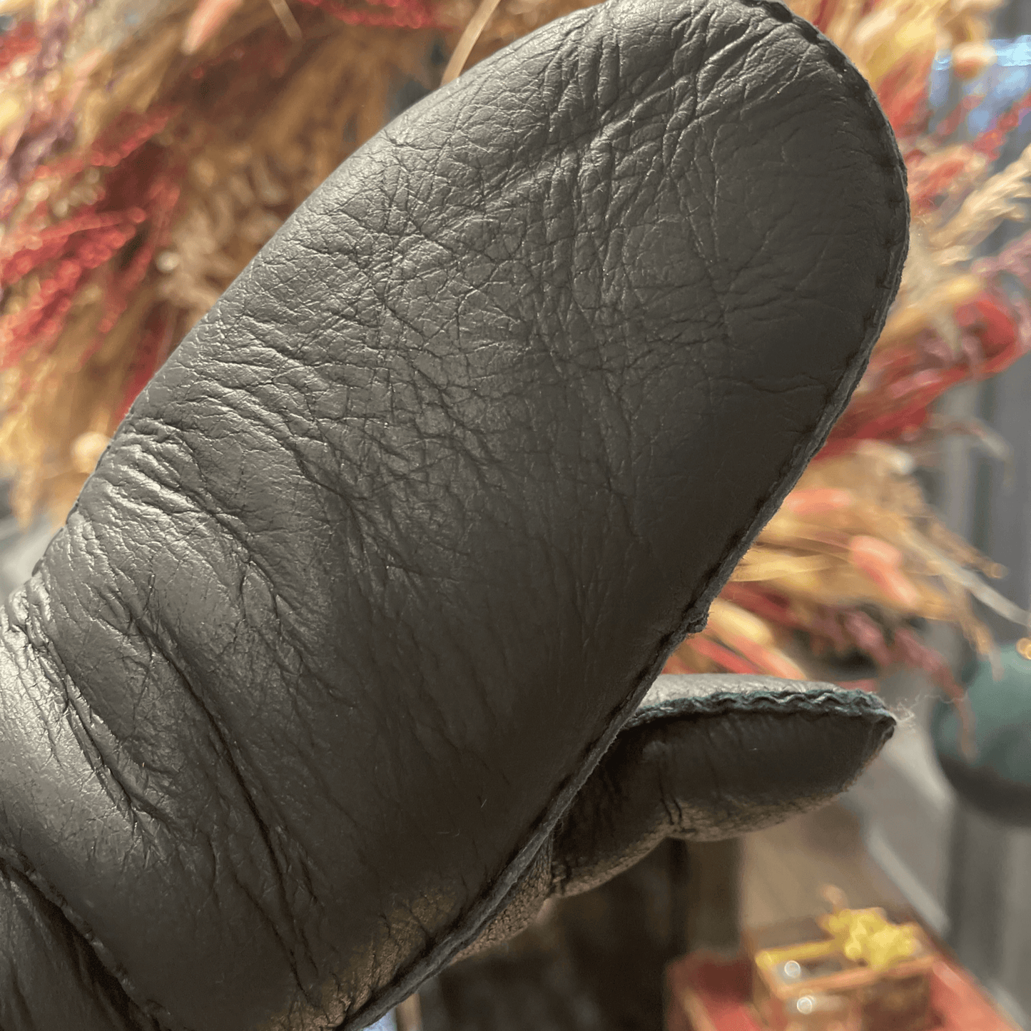 Just d’ lux - Mittens leather vanter - Dark green