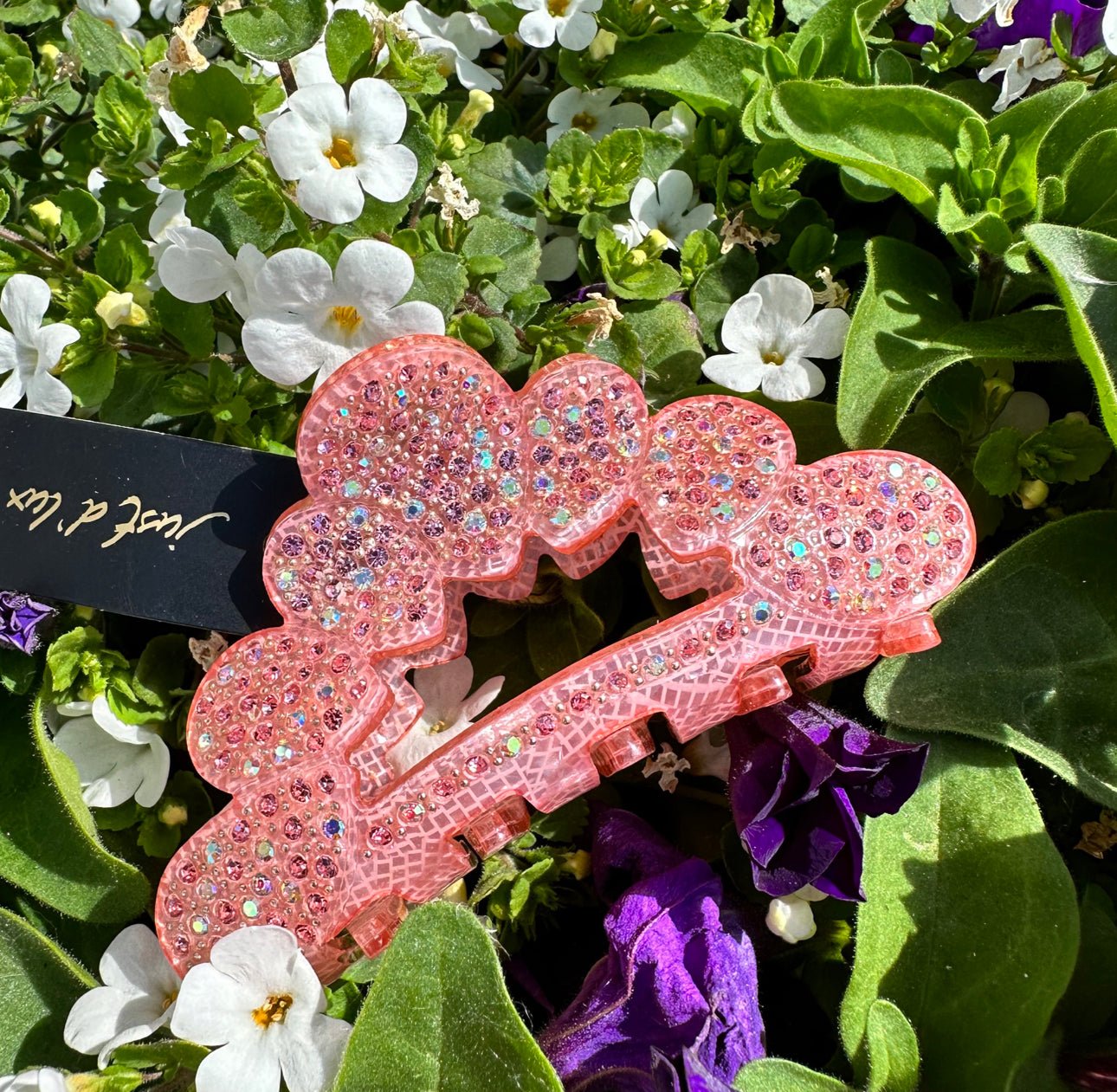 Just d’ lux - Hårklemme Rosa med sten - Merle og Wilde
