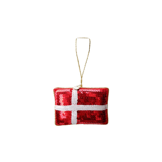 Black colour - BCflag Christmas ornament - red