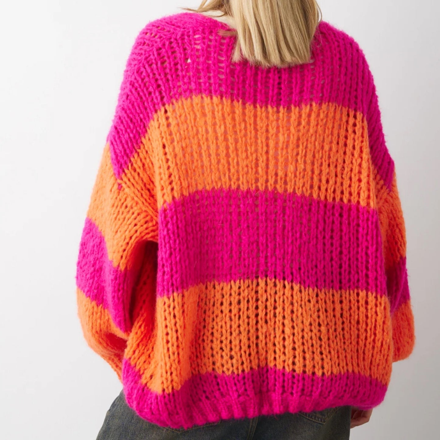 Noella - Fora Knit cardigan - Orabel pink stripe