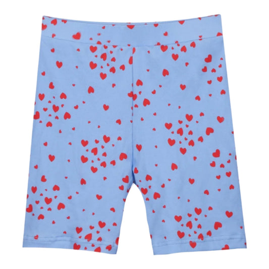 Liberte - Bicycle-shorts-kids - light blue pink heart